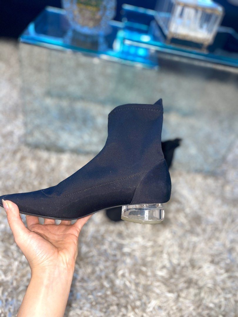 Methacrylate heel discount stretch ankle boots