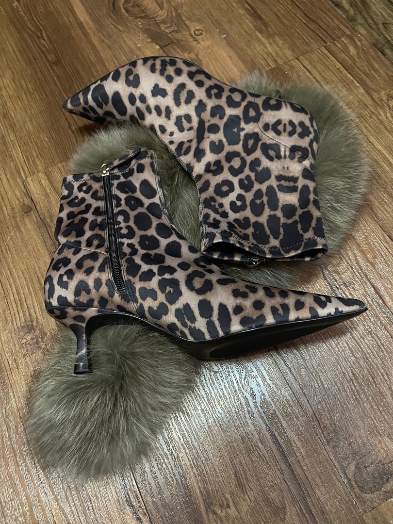 Zara leopard boots Women s Fashion Footwear Boots on Carousell