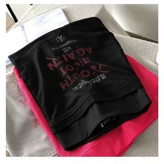 0068 Black Mini Skirt Outer Layer Cover Up Hollow Out Grid Small Size