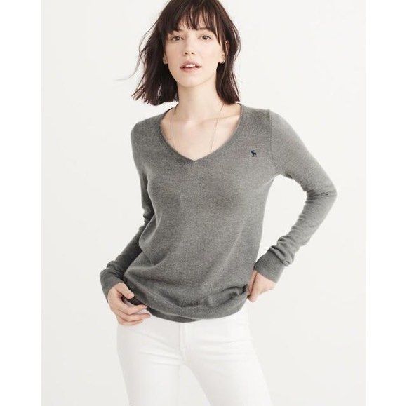 103 abercrombie u0026 fitch cashmere silk sweater (GREY), Women's Fashion,  Tops, Longsleeves on Carousell