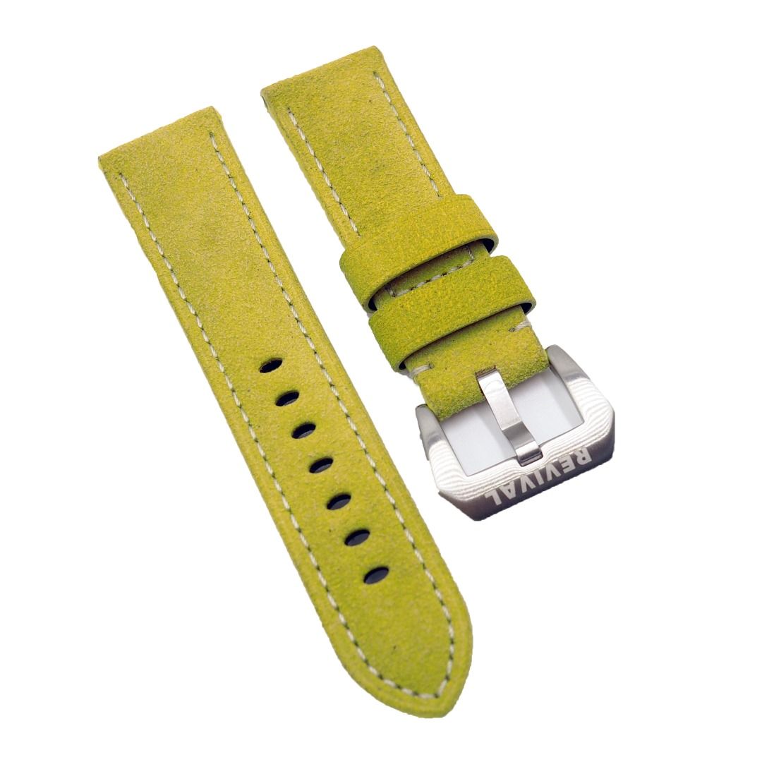 24mm, 26mm Panerai 麂皮代用錶帶(均有女裝短帶), 6個顏色, 男裝, 手錶