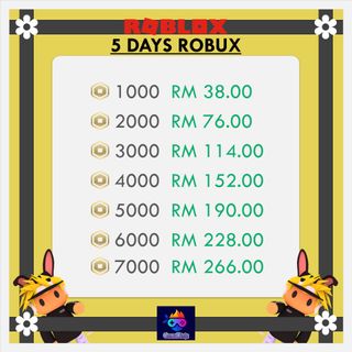 ROBUX FOR SALE !! 1k robux for RM30 (roblox)