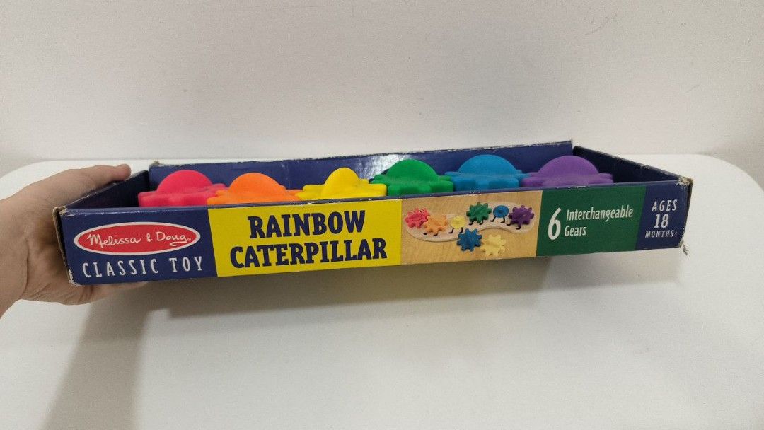 Melissa & doug rainbow caterpillar gear toy with 6 discount interchangeable gears