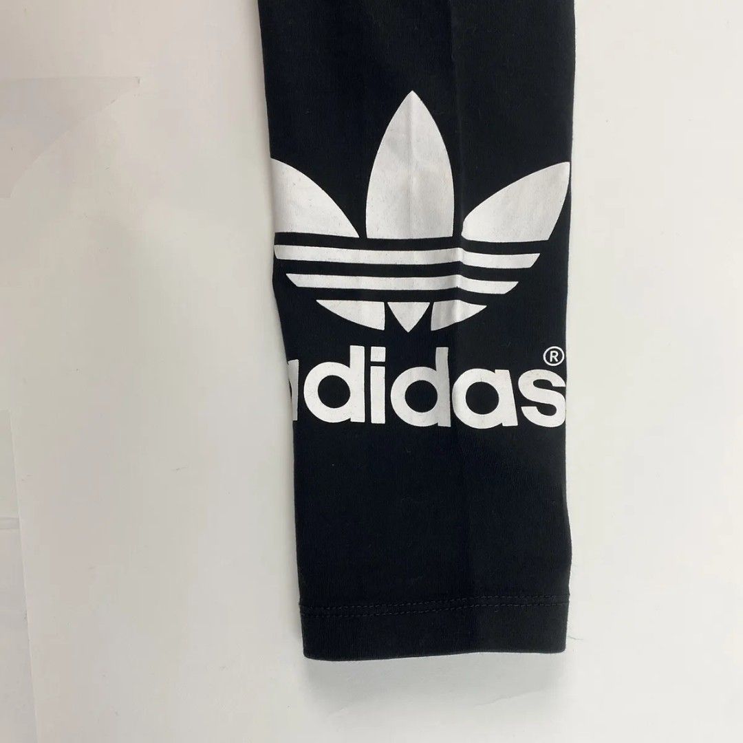 Small or Medium Women Adidas Originals Trefoil Logo Leggings Black