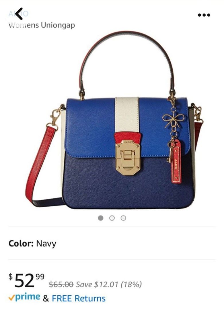 Aldo red white and blue bag on sale