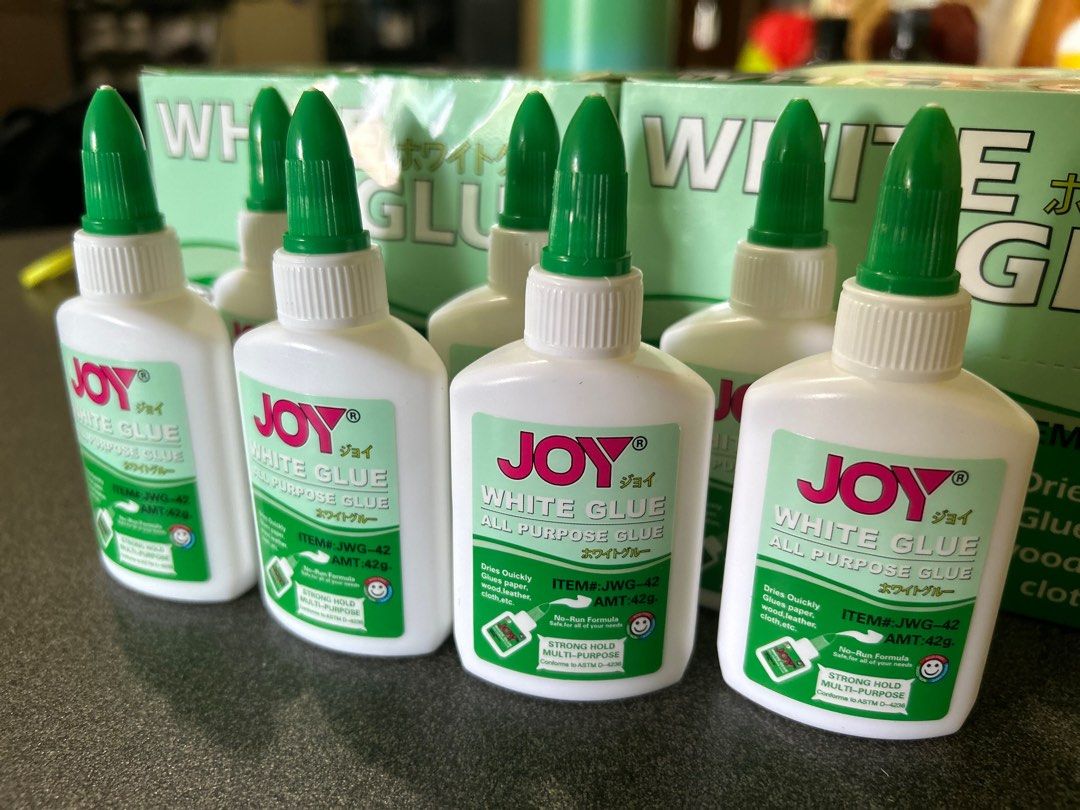 All purpose Glue (Category: Craft Supplies & Tools) located in Manila. Submitted by cozzyessentialshopph (Listing ID 1251493609, Image 2). Description: Item: Glue Brand: Joy Price: P20/ bottle 🌟 sticky glue all purpose 🌟 white Material: adhesive liquid 📍 Loc: Ipil Bambang Manila 📍 MOP: GCash, PayMaya, BDO, PNB, BPI 📍 MOD: all SF and booking courier service are c/o by the buyer Option: pick up at the location mentioned 👆 Free delivery with M