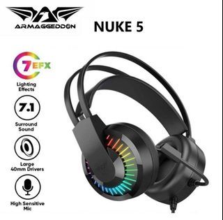 Armaggeddon Nuke 7 Ironsight 7.1 Pro Gaming Headset, PC Headsets