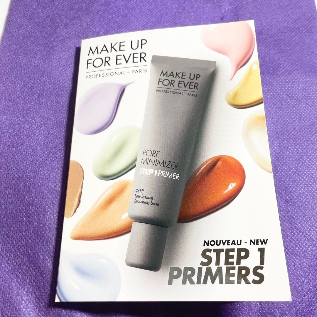 AUTHENTIC Makeup forever make up forever pore minimizer primer card (Category: Makeup) located in Pasig City. Submitted by vanityboutique (Listing ID 1251585860, Image 1). Description: Pm for more details primer card to try first the primer and formula Brand new and authentic Selling low and affordable One of the best selling brands in the makeup skincare perfume world .