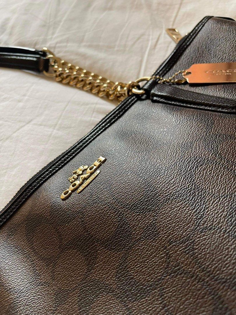 AVA CHAIN TOTE IN SIGNATURE COACH F37079 Luxury Bags Wallets