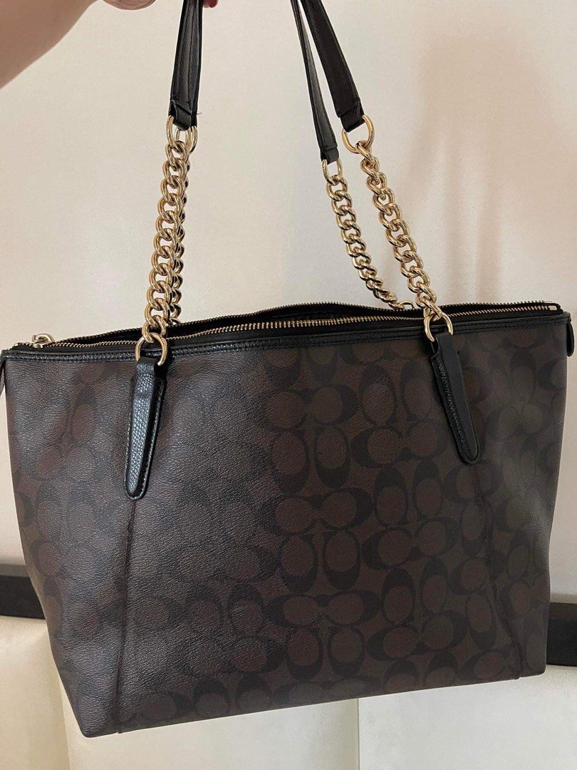 Coach ava chain tote in signature leather sales