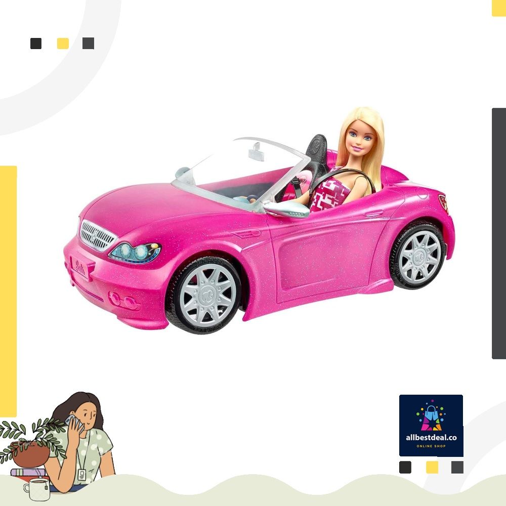 Barbie DJR55 Convertible and Doll Pack Pink Hobbies Toys Toys