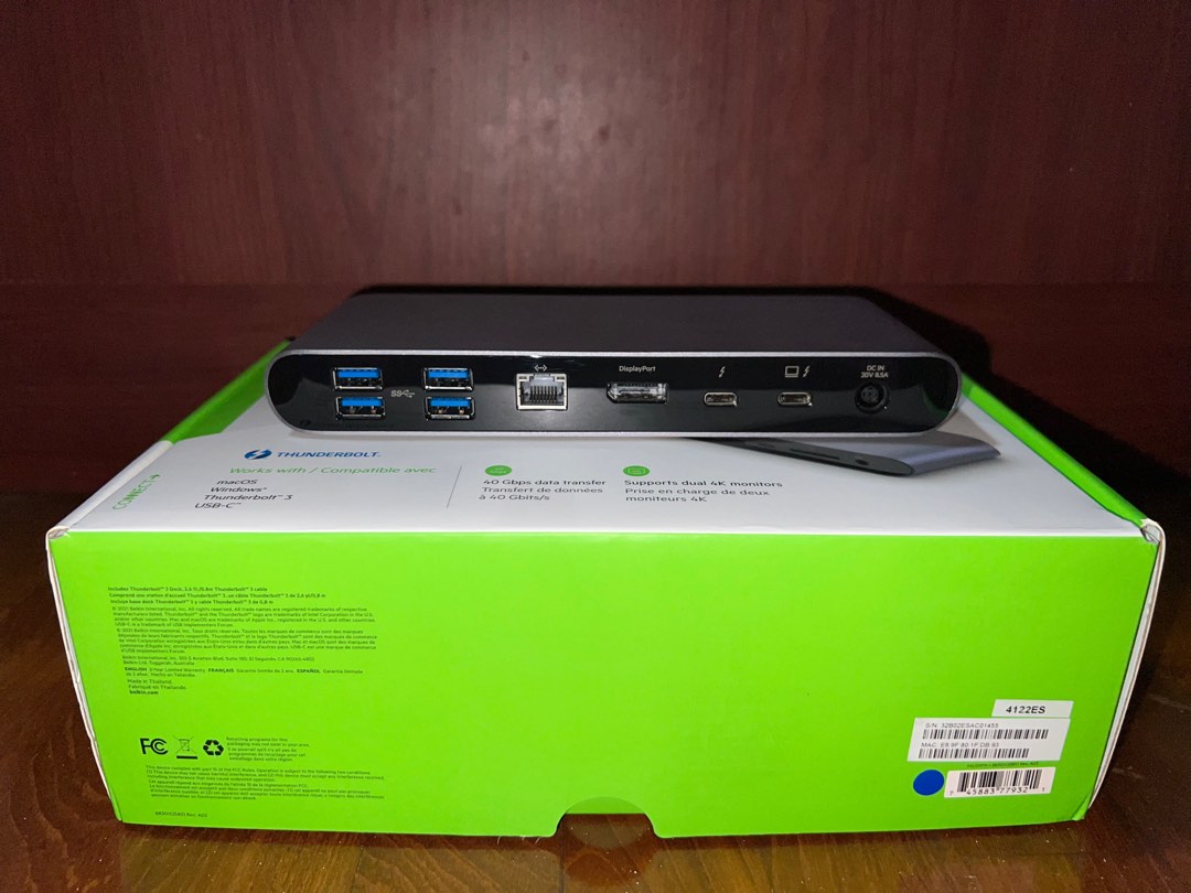 Belkin Thunderbolt 3 Dock Pro M1 Macbook and Windows compatible