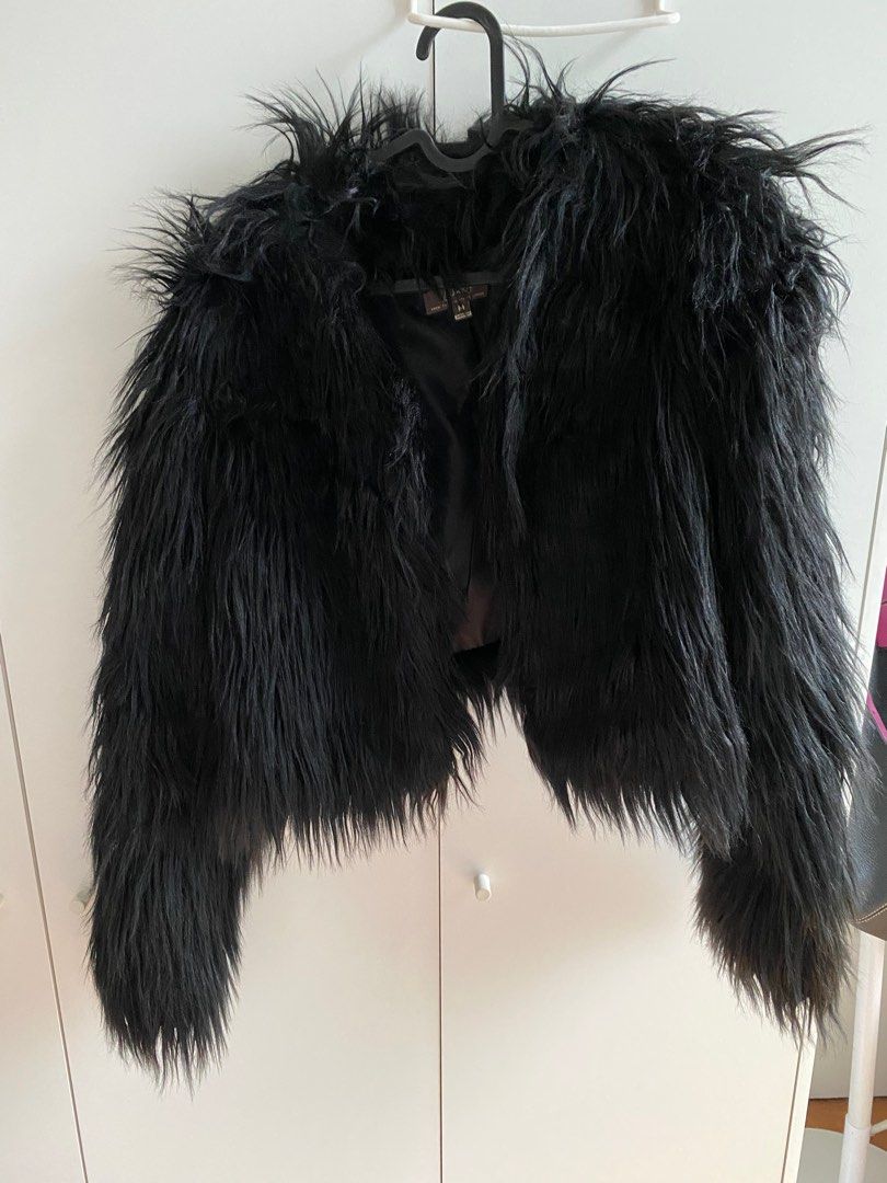 Faux fur evening discount coat