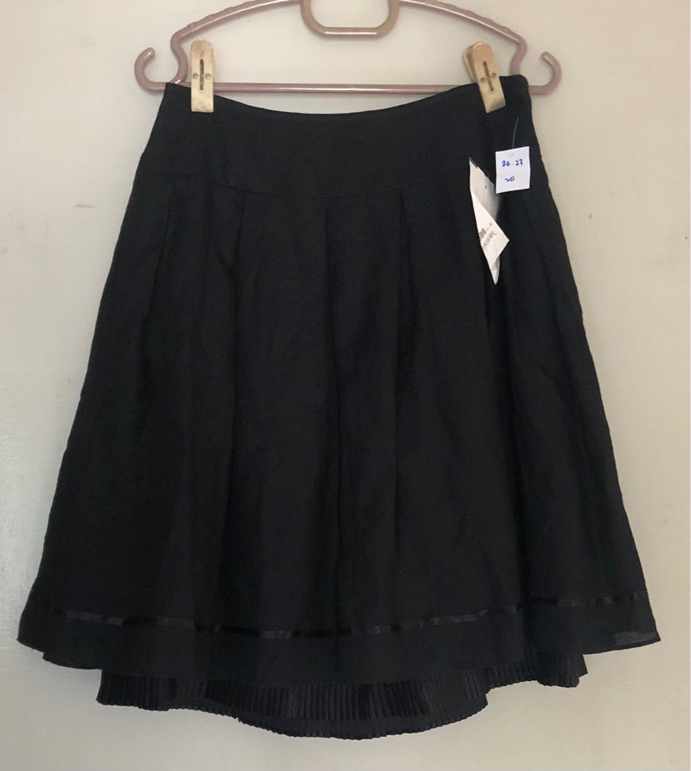 Black flare skirt Merdeka sales only RM3 Women s Fashion