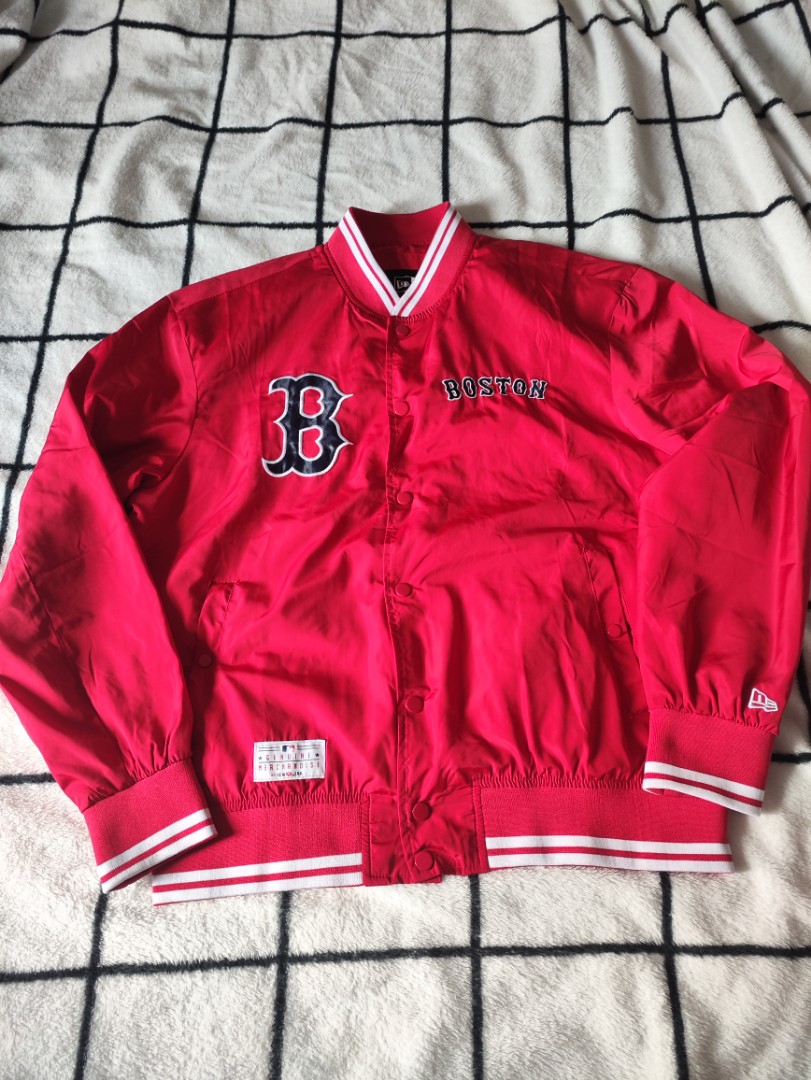 Rare! BOSTON RED SOX Thick L Fleece Hoodie Jacket BASEBALL