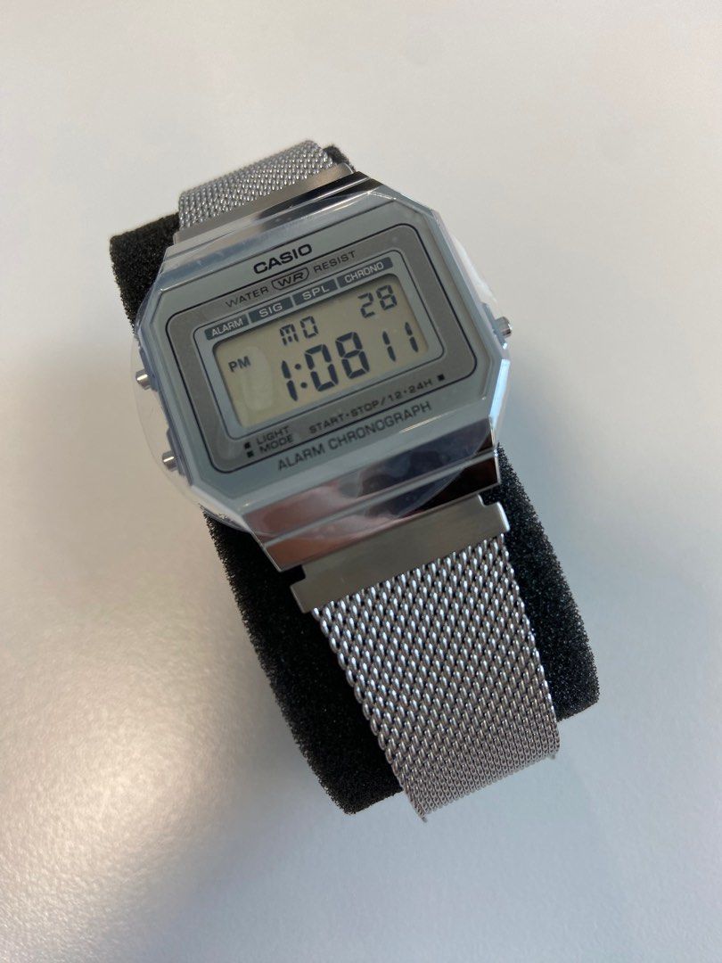 Brand new Casio A700 Vintage Slim Case Digital Adjustable Stainless Steel Watch