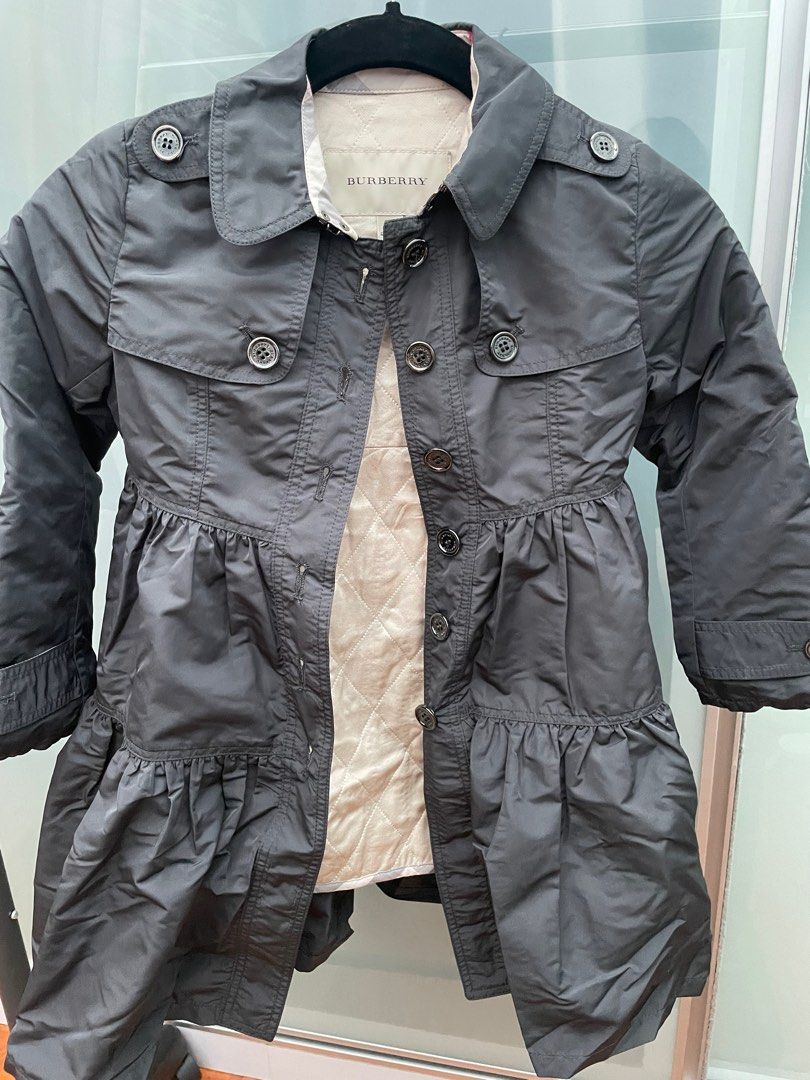 Burberry trench coat kids best sale grey