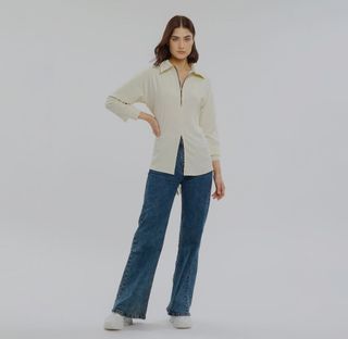Camani basic | Zipper shirt |butter