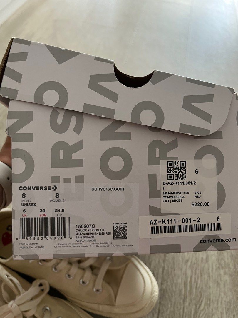 Cdg converse clearance womens size 6