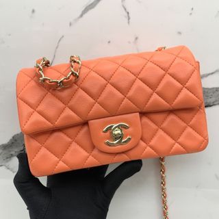 100+ affordable chanel mini rectangle beige For Sale, Bags & Wallets