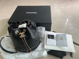 Chanel Black Stitched Calfskin Egyptian Amulet Drawstring Bag Gold  Hardware, 2019 Available For Immediate Sale At Sotheby's