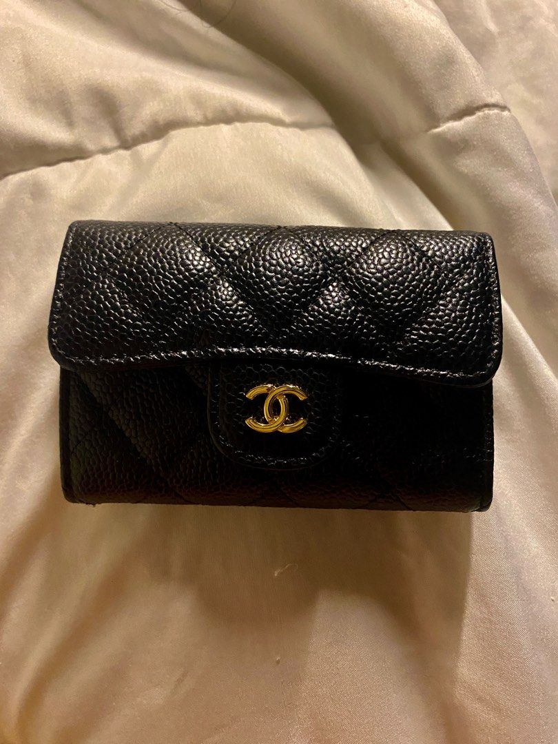 CHANEL 21P Iridescent Gold Classic Card Holder *New - Timeless Luxuries