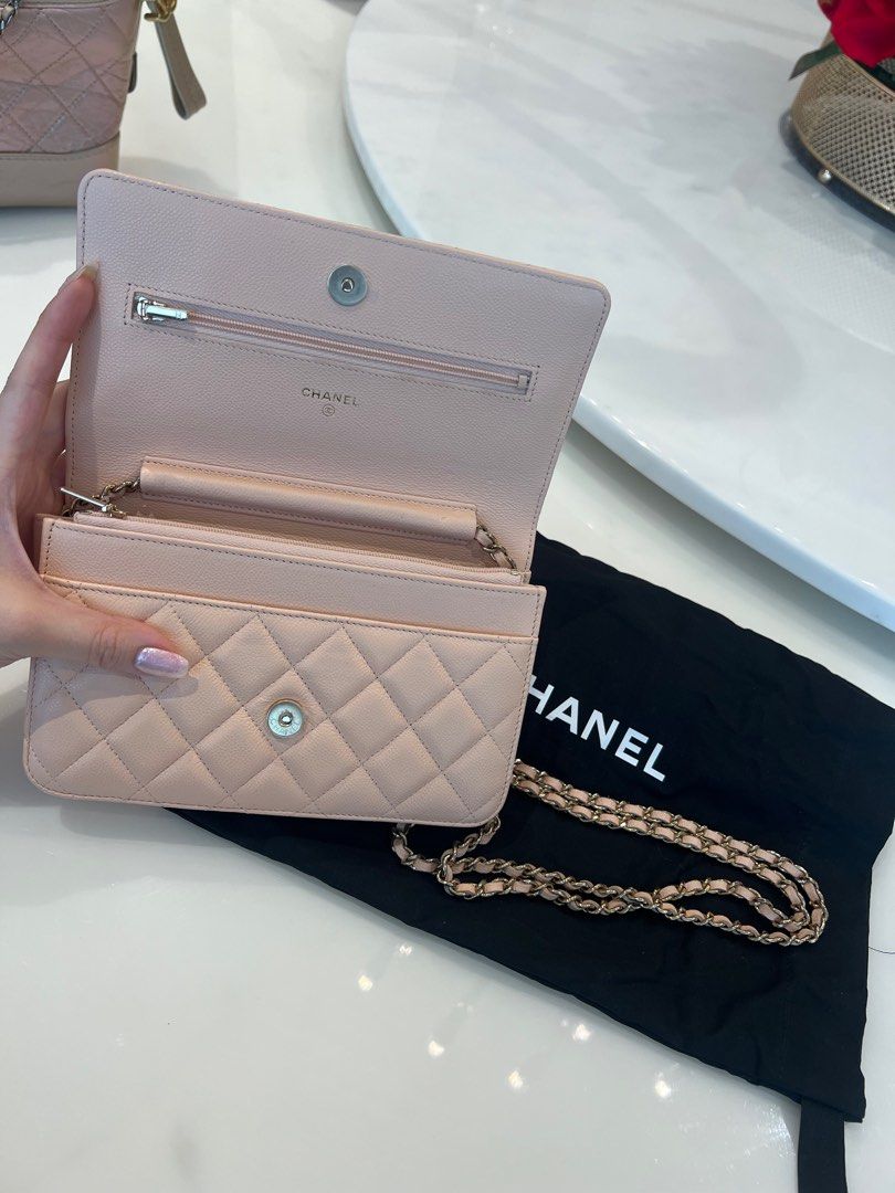 Chanel WOC BEIGE Brand New Complete (Category: Luxury Bags & Wallets) located in Quezon City. Submitted by sereney13 (Listing ID 1251616967, Image 3). Description: Brand new BEIGE WOC hard to find. COMPLETE Purchased May 31, 2023 With original receipt - all plastic intact Box, Dust Bag and ribbons Microchipped Last price already non- nego Guaranteed authentic - the receipt has my name. You can check the item all you want. Last photo- taken in Par