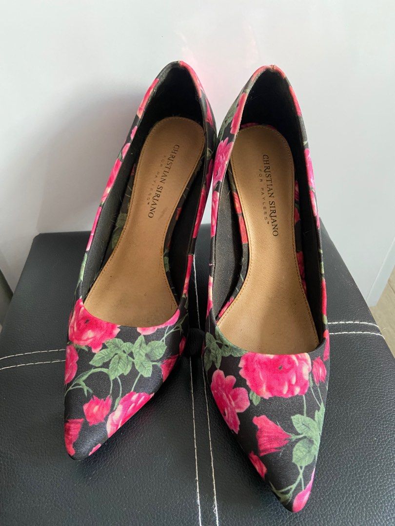 Christian siriano new arrivals floral heels