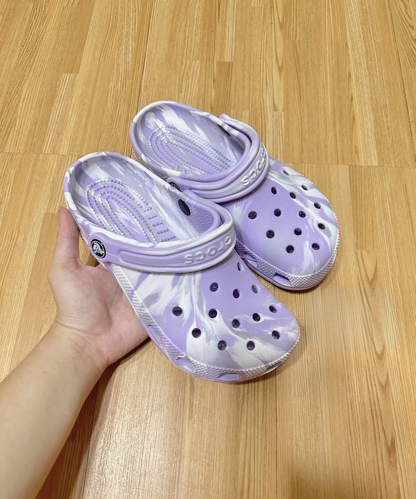 Crocs purple shop tie dye