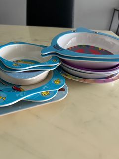 [CLEARANCE SALE!!] kid’s bowls and plates-plastic