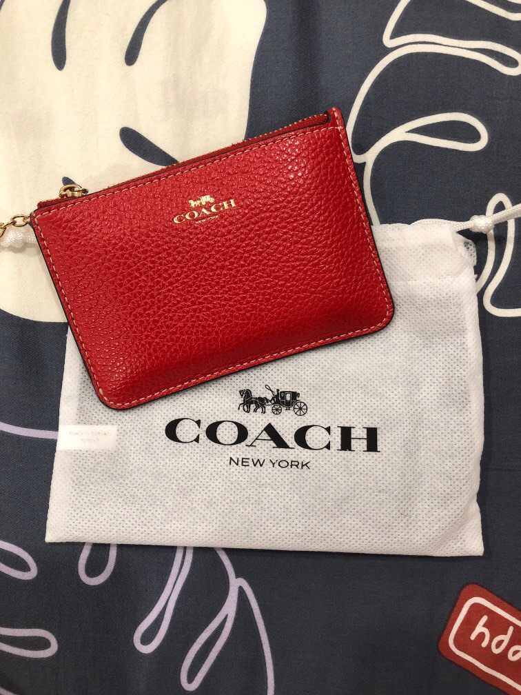 Coach Polished Pebble Small Wristlet, Black, One Size: Handbags: Amazon.com