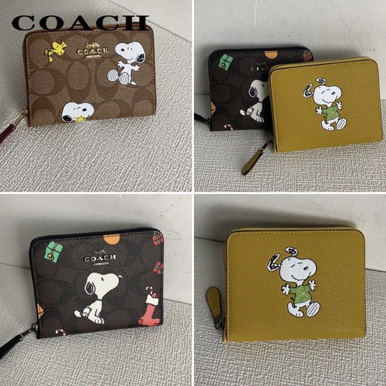 Coach x Peanuts Snoopy Small Zip Around Wallet (CE708)
