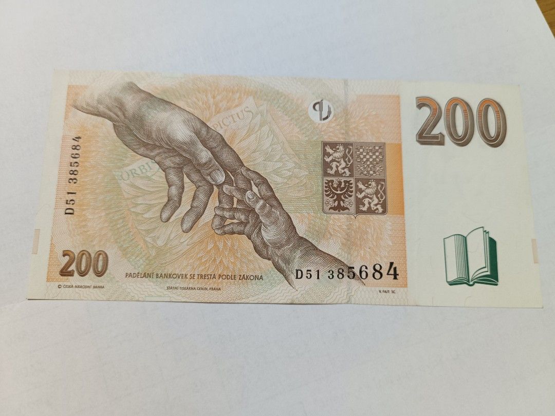 Czech Republic's Currency Note of 200 Korun Ceskych, An EXTRA MINT ...