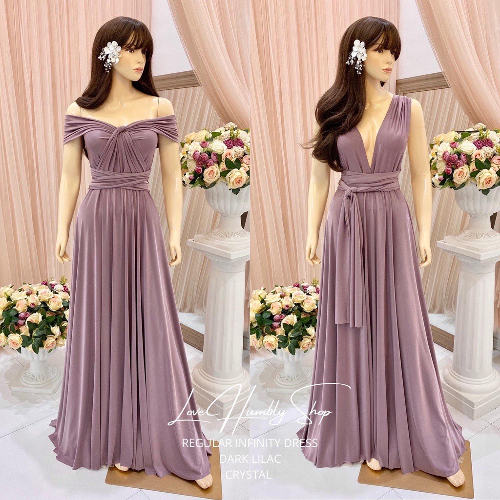 Dark lilac infinity dress shop