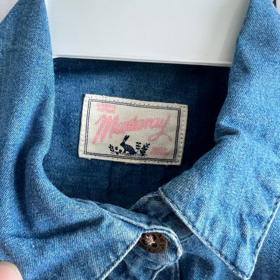 DEBENHAMS denim dress with belt Babies Kids Babies Kids
