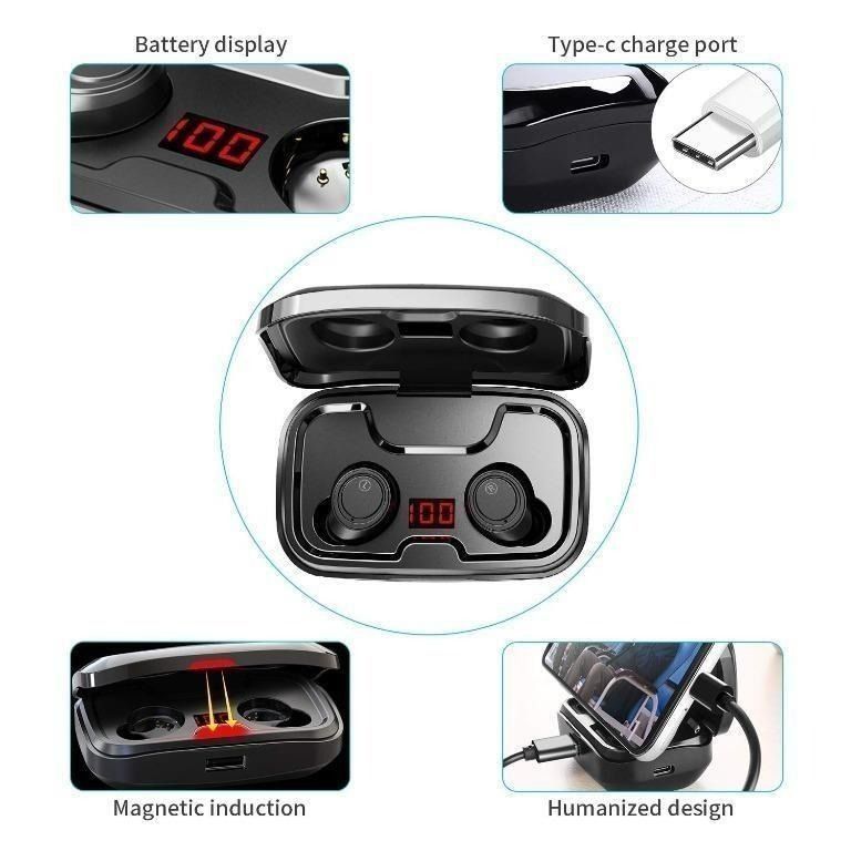 DISCOUNTED GRDE X10 TWS Wireless Earbuds Bluetooth 5.0 Headphones 105H Playtime with 3000 mAh Charging Case As Power Bank