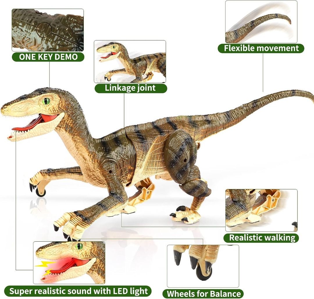 DISCOUNTED Hot Bee Remote Control Dinosaur Toys for Boys 4 7 8 12