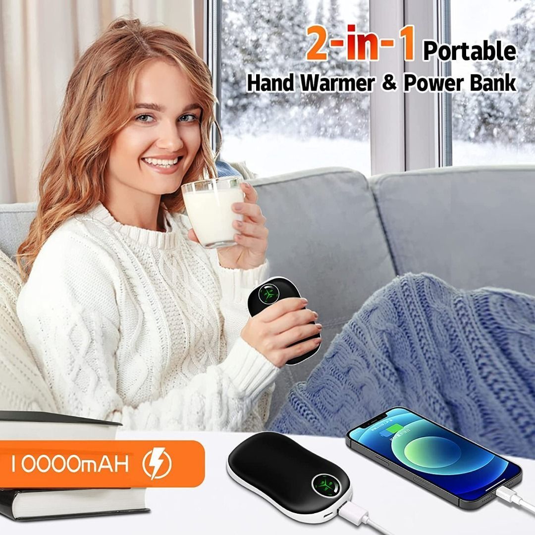 Portable Hand Warmer 5000mAh Power Bank Rechargeable Pocket Warmer