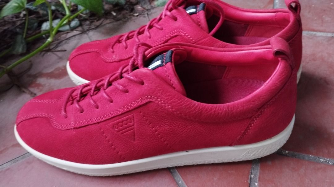 Red ecco sneakers clearance