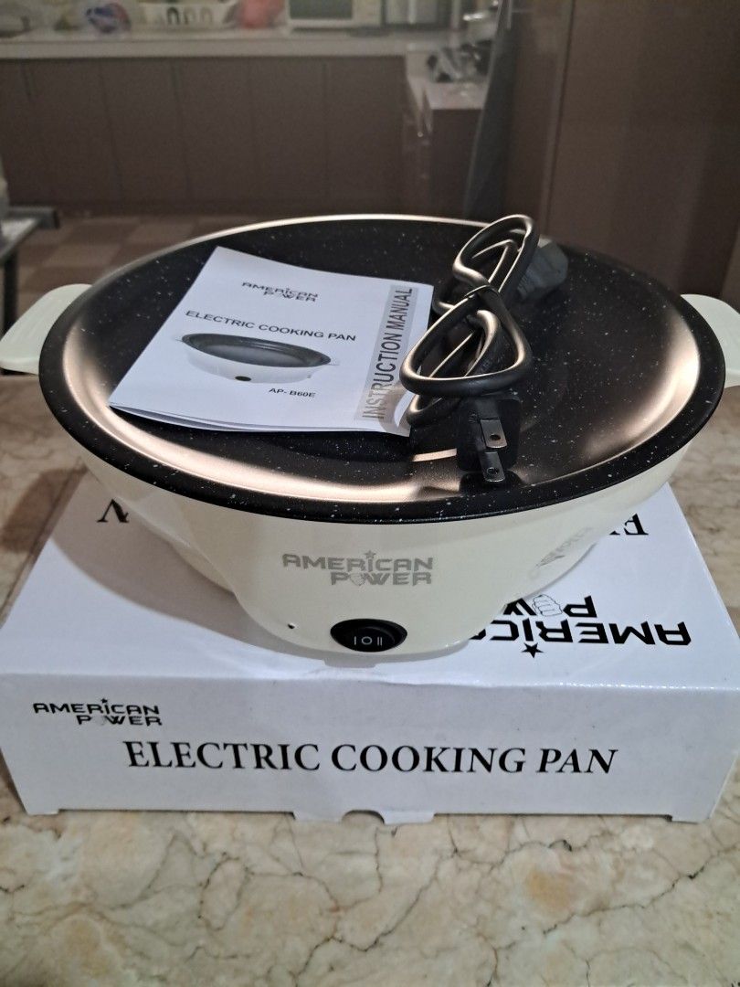 Electric cooking pan (Category: Cookers) located in Manila. Submitted by cherrytreasures (Listing ID 1251481610, Image 1). Description: american power electric cooking pan.