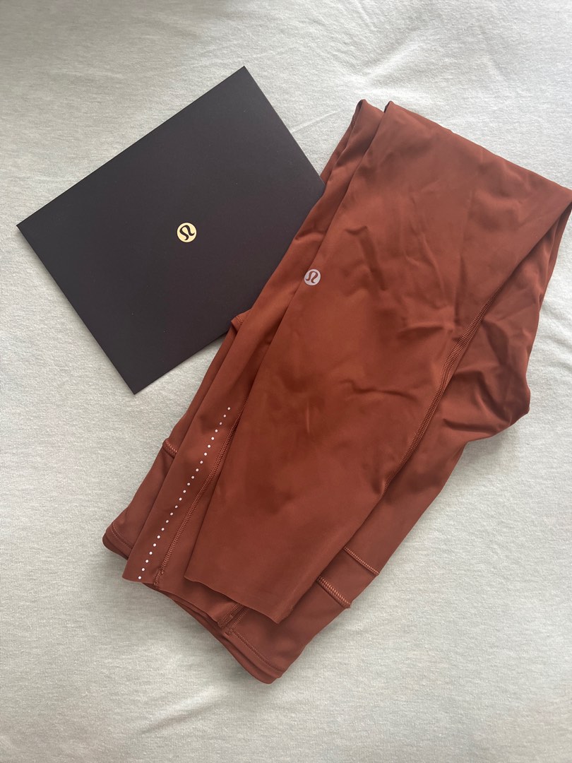 Lululemon align ribbed HR asia fit legging roasted brown, Women's Fashion,  Activewear on Carousell
