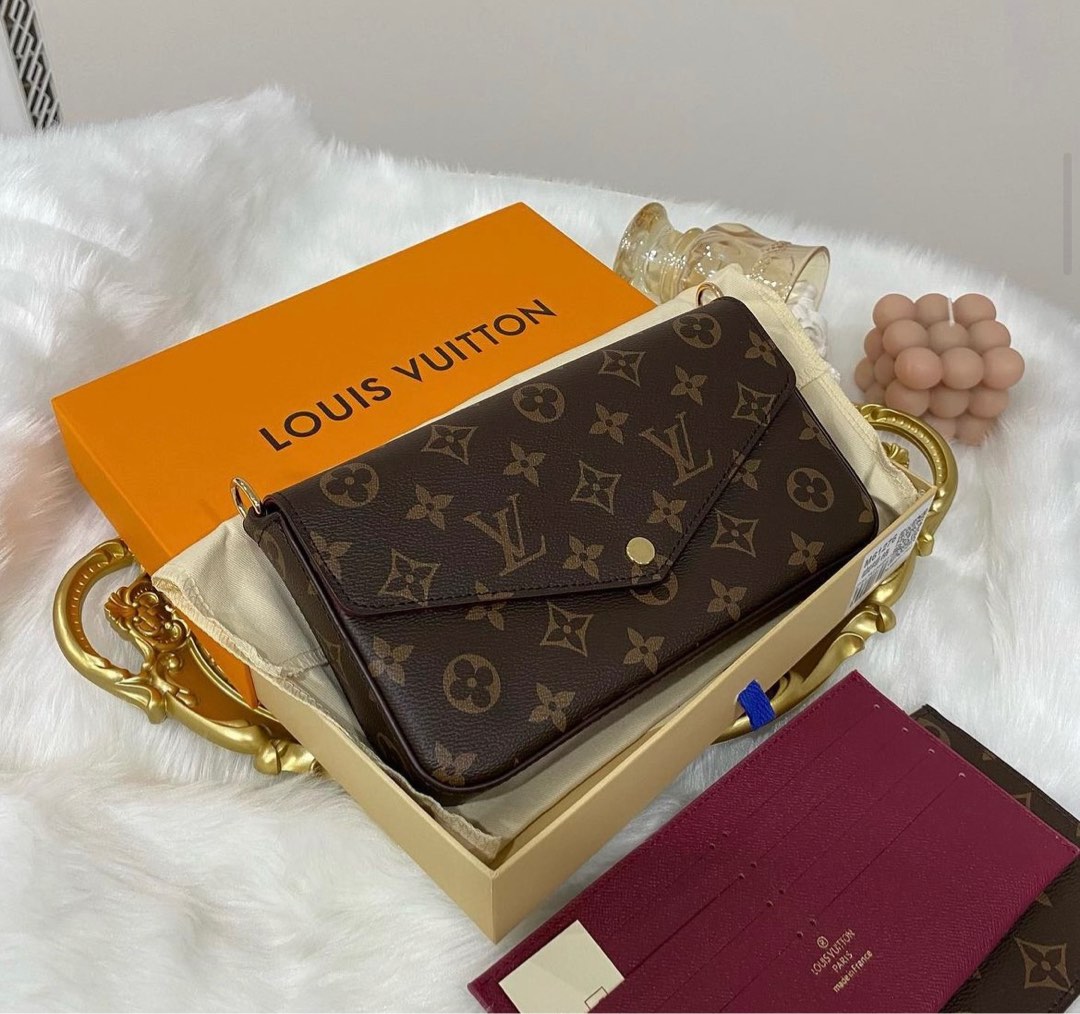 Louis Vuitton Felicie Pochette Damier Azur Canvas, Luxury, Bags & Wallets  on Carousell