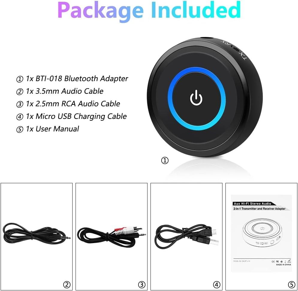 FIRE SALE! Golvery Bluetooth 5.0 Transmitter and Receiver, 2 in 1