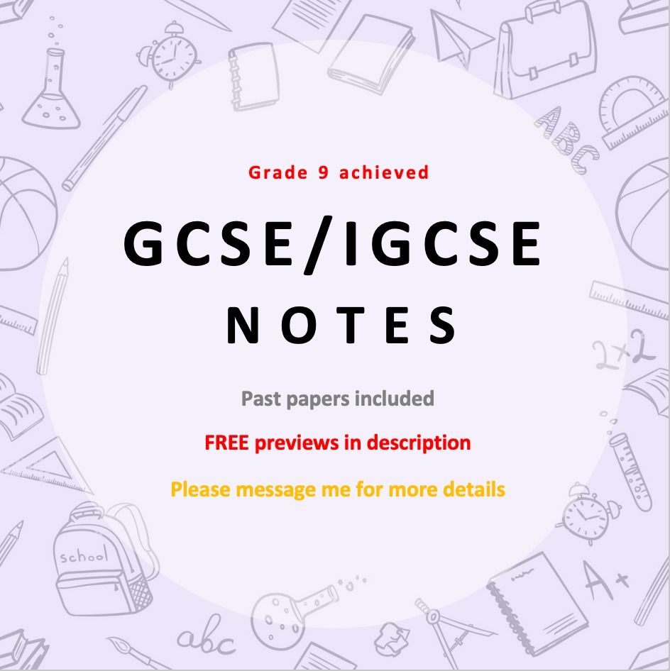 FREE GCSE/IGCSE notes with past paper questions and answers, 興趣及遊戲, 書本 ...