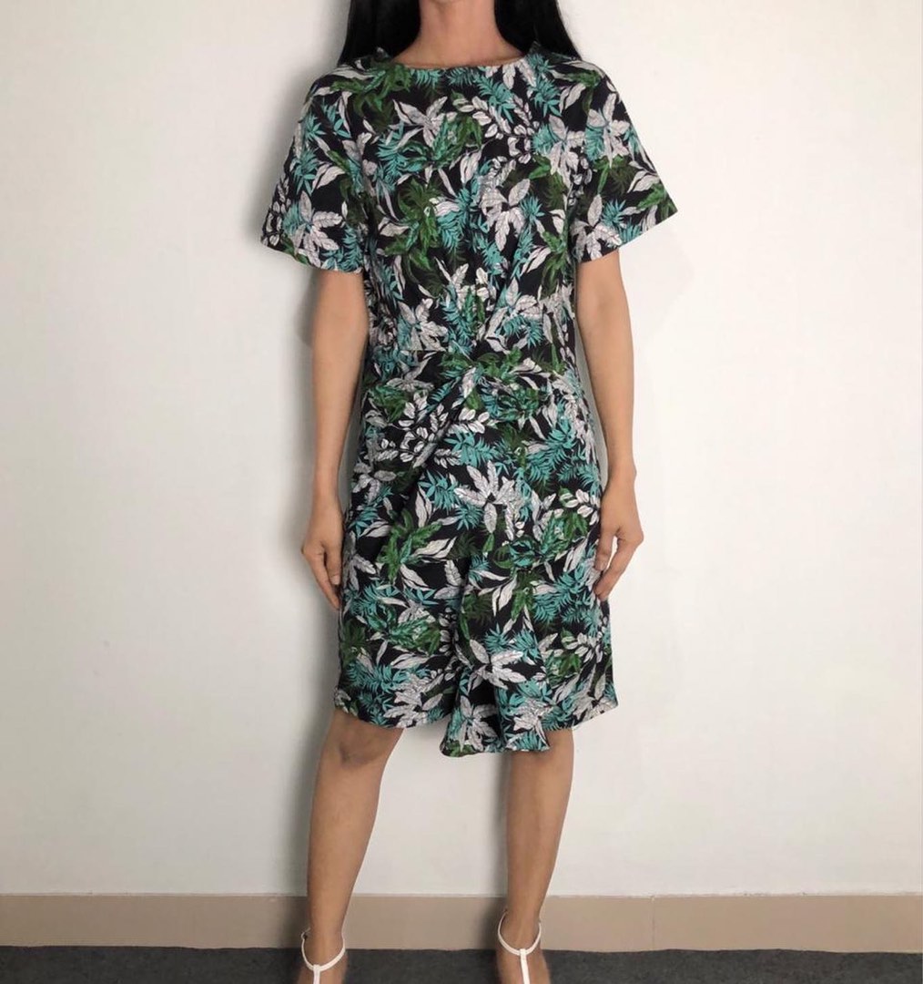 Green Leaf Dress, Fesyen Wanita, Pakaian Wanita, Gaun u0026 Rok di Carousell