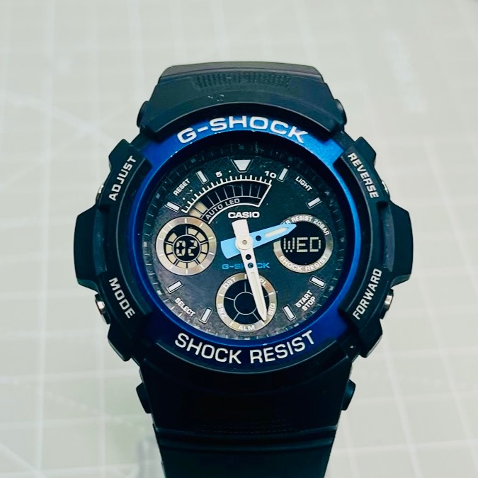 GSHOCK AW591 WR 20BAR WORLD TIME AUTOBACK LIGHT , Men's