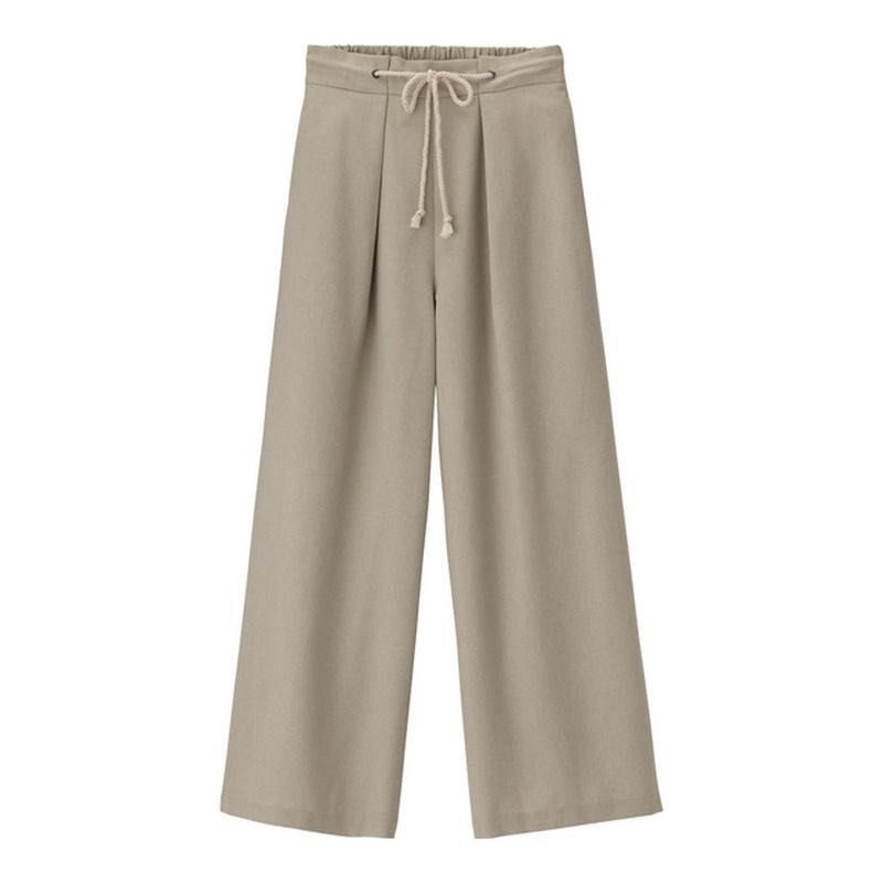 GU X UNIQLO Rope Belt Wide Pants on Carousell