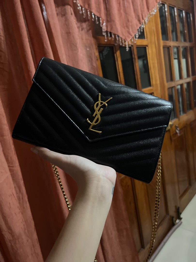 Guaranteed authentic YSL medium woc bag