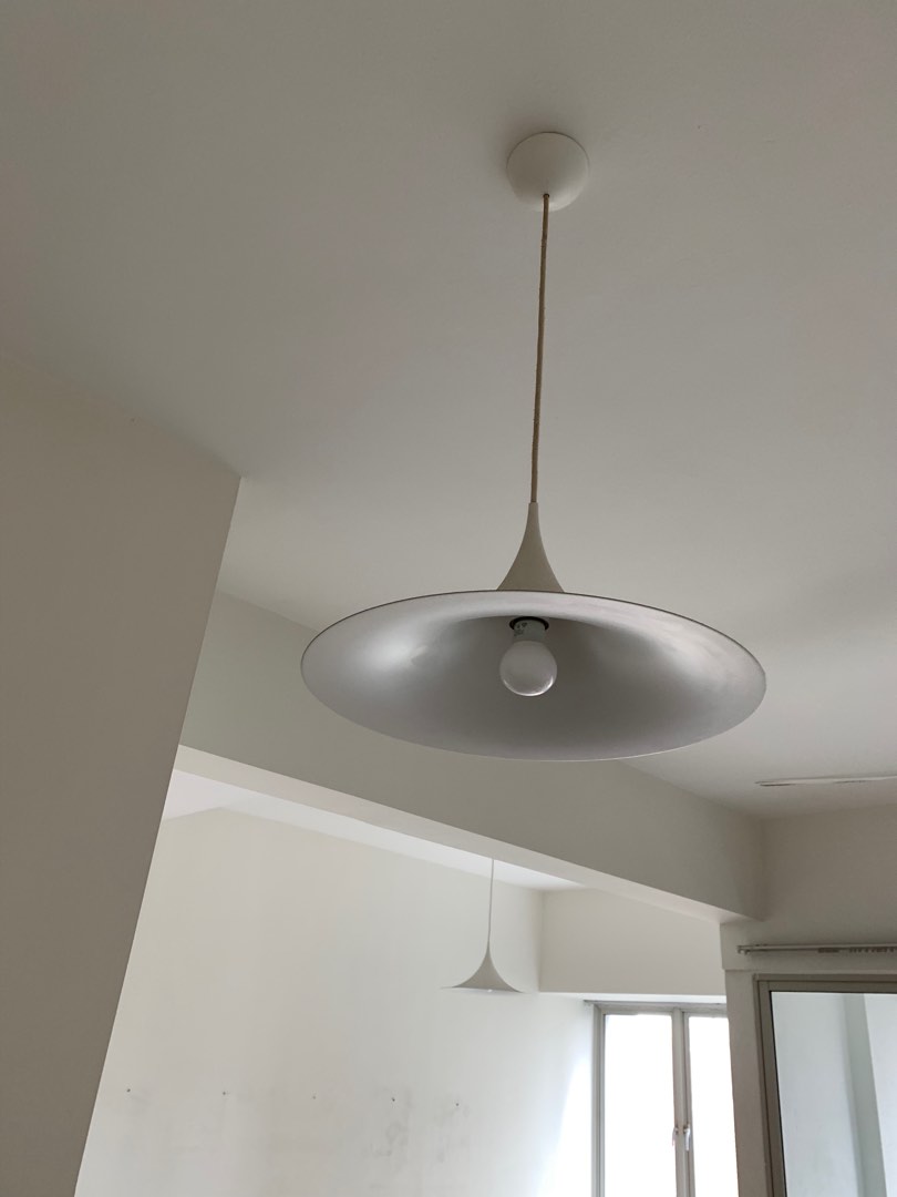 47cm Gubi pendant light x3, Furniture & Home Living, Lighting & Fans