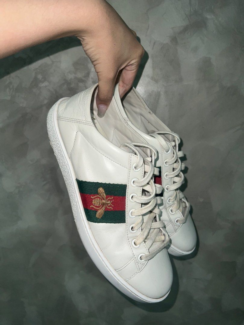 GUCCI ACE TRAINER LEATHER SHOES